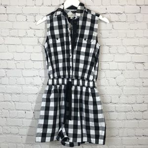 Kate Spade Black and White Checkered Romper